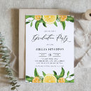 Search for lemons graduation invitations Watercolor