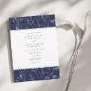 Search for navy blue floral wedding invitations Wildflowers