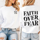Search for faith over fear tshirts Christian apparel