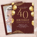 Search for elegant 40th birthday invitations Minimalist