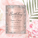 Search for rose gold 90th birthday invitations Calligraphy script