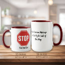 Search for stop sign mugs Warning