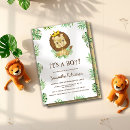 Search for lion baby boy shower invitations Wild one