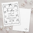 Search for quirky wedding invitations Black and white