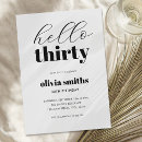 Search for hello thirty invitations 30th