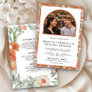Search for peach orange green wedding invitations Greenery