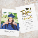 Search for tassel was worth the hassle invitations Typography
