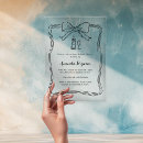 Search for clear bridal shower invitations Bow
