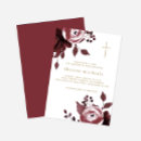 Search for adult christening invitations Gold cross