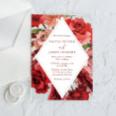 Search for red rose wedding invitations Winter