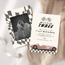 Search for sports car birthday invitations Vintage race car