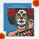 Search for dia de los muertos invitations Catrina