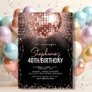 Search for disco ball birthday invitations Pink