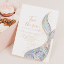 Search for mermaid editable invitations Baby girl