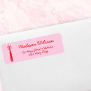 Search for red bow return address labels Chic