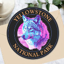 Search for wolves stickers Yellowstone national park