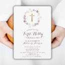 Search for botanical first communion invitations Girl
