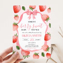 Search for pink strawberry invitations Girl