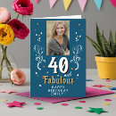 Search for forty and fabulous 40th birthday cards Modern