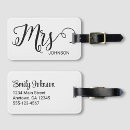 Search for his and hers luggage tags Newlyweds