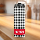Search for plaid pattern travel mugs Black and white
