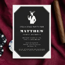 Search for stag party invitations Black white