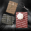 Search for masculine christmas wrapping paper Red
