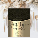 Search for damask engagement party invitations Gold