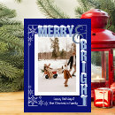 Search for blue christmas cards Merry and bright