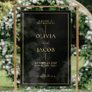 Search for black and gold wedding signs Simple