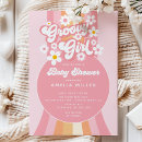 Search for retro baby shower invitations Hippie
