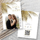 Search for palm tree wedding save the dates Modern