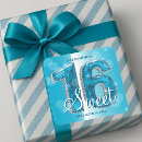 Search for teal blue sweet 16 stickers For her