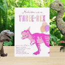 Search for three rex girl birthday invitations Cute