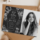 Search for black death invitations Floral skull