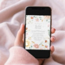 Search for garden bridal shower invitations Blush pink