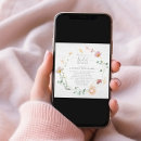 Search for pink flowers bridal shower invitations Modern