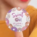 Search for donut birthday stickers Baby girl