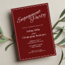 Search for red engagement party invitations Couple shower