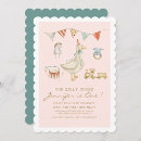 Search for goose birthday invitations Pink