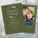 Search for green foliage wedding invitations Boho