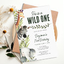 Search for hes a wild one invitations Tropical watercolor greenery