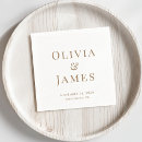 Search for gold and white wedding napkins Modern