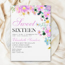 Search for botanical sweet 16 invitations Summer