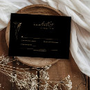 Search for black and gold rsvp cards Minimal