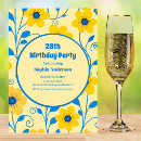 Search for blue and yellow birthday invitations Modern
