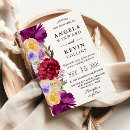 Search for red and purple wedding invitations Boho