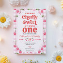 Search for cherry birthday invitations Pink and red