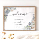 Search for blue floral wedding posters Blue and white