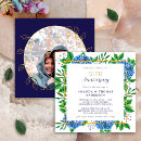 Search for blue gold 50th wedding anniversary invitations Vow renewal